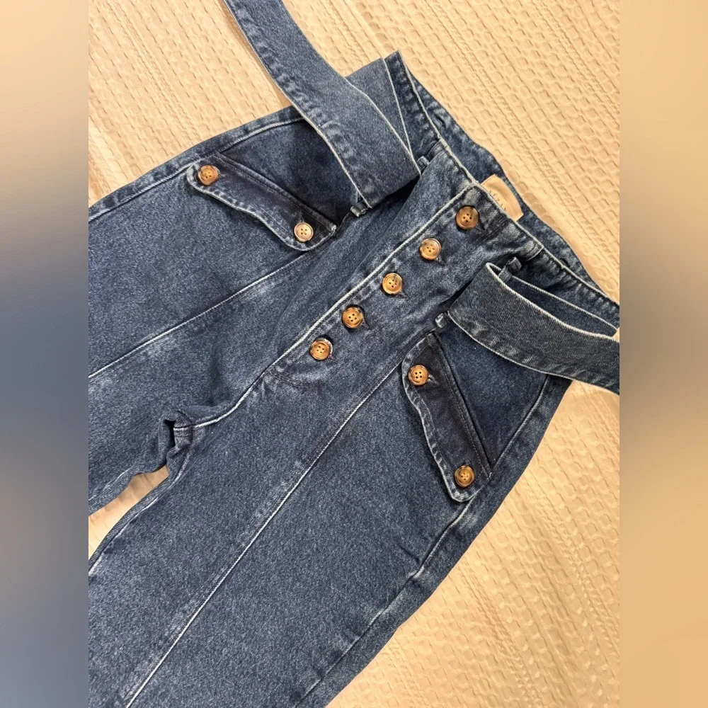 Sézane Maximo High-Rise Dark Wash Straight Jeans Size 36 (US 4) NWOT - Picture 7 of 8